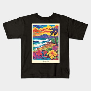 fauvism art of Hawaii usa 3 Kids T-Shirt